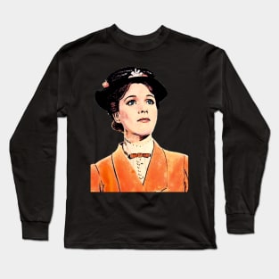 Mary Popping Orange Cartoon Long Sleeve T-Shirt